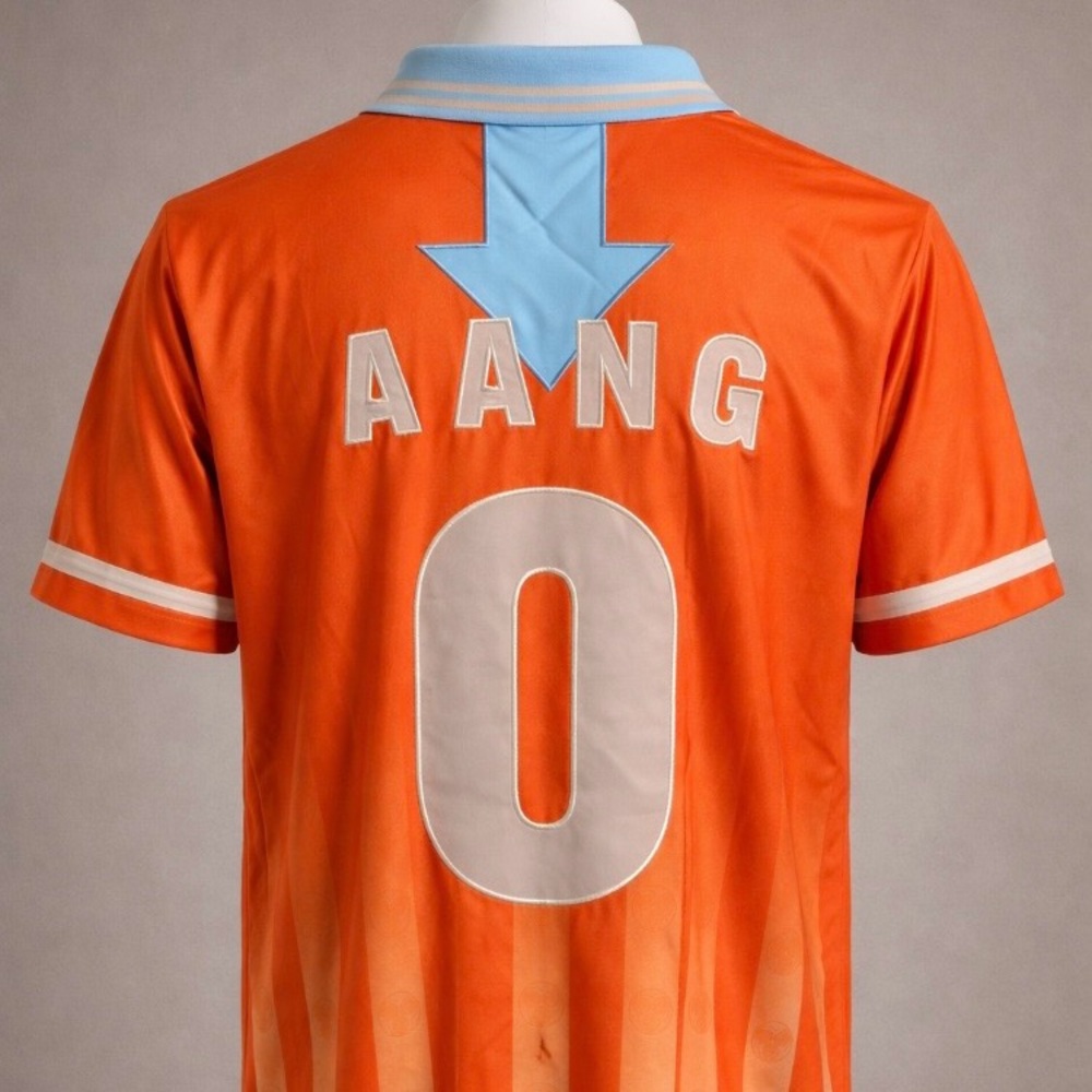 Boxlunch Avatar The Last Airbender Aang Air Nomads Jersey Shirt Orange Small